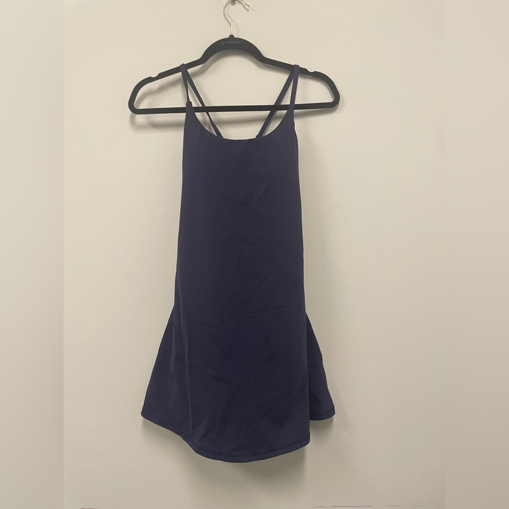 HALARA SoftlyZero Plush Active Dress-Easy Peezy. Color/Navy, Size Women’s Small